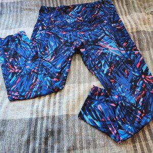 Women's Extra-Large Leggings with a Neon Blossom Multi print by DIP